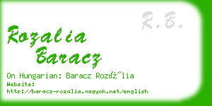 rozalia baracz business card